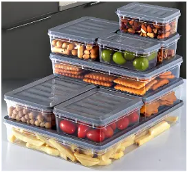 Conjunto Pote Organizador De Cozinha de Plástico a Quente PP Transparente sem revestimento com 9 potes (1*2400)+(3*600)+(1*1170)+(3*240)+(1*1200)