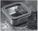 Pote Organizador De Cozinha a Vácuo de Aço Inox a Quente n/a Cinza sem revestimento VCP-06