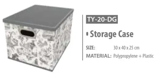 [TY-20] Caixa Organizadora Dobrável de Tecido Costurado N/A Grafite sem revestimento TY-20